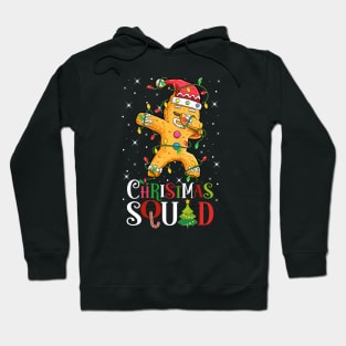 Christmas Squad Funny Xmas Dabbing Gingerbread Christmas Lights Hoodie